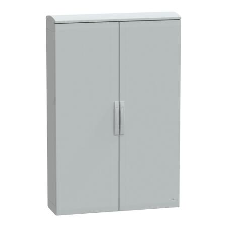 NSYPLAT15103G Schneider Electric Thalassa Series Fibreglass Reinforced Polyester Double-Door-Door Floor Standing Enclosure, Opaque