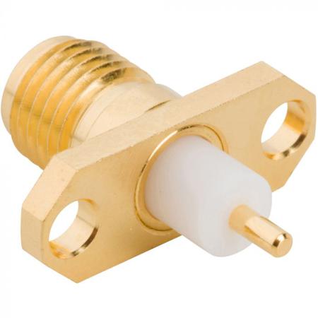 132147-48 Amphenol RF, Jack Panel Mount SMA Connector, Solder Termination, Straight Body