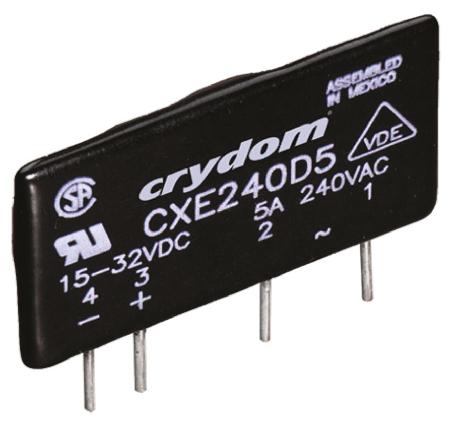 CXE480D5 Sensata Crydom Solid State Relay, 5 A Load, PCB Mount, 660 V rms Load, 32 V dc Control