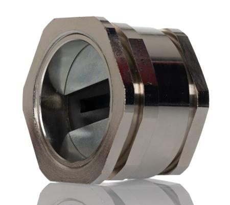 52107370---52103060 Lapp M50/42 Metallic Nickel Plated Brass, IP54 Cable Gland With Locknut