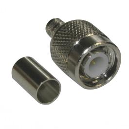 122116 Amphenol RF, Plug Cable Mount TNC Connector, 50Ω, Crimp Termination, Straight Body