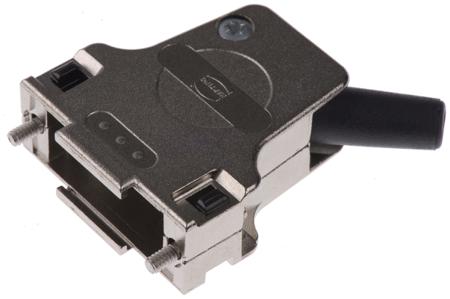 09670150334 HARTING D-sub Series Metal Right Angle D Sub Backshell, 15 Way, Strain Relief