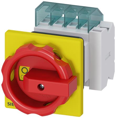 3LD2054-2EP53 Siemens 4P Pole Panel Mount Non-Fused Switch Disconnector - 16A Maximum Current, 7.5kW Power Rating, IP65