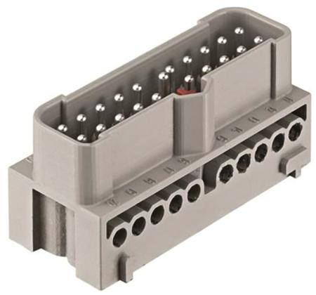 19410202601 HARTING Heavy Duty Power Connector Insert, 16A, Male, Han-Eco Series, 20 Contacts