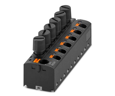 1172146 Phoenix Contact Distribution Block, 16mm², Black
