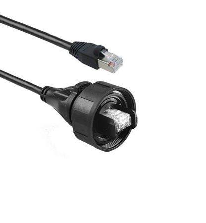 PX0837/2M00 Bulgin, 2m Cat5e, Black RJ45 to Male RJ45 Male, STP Shielded, Terminated