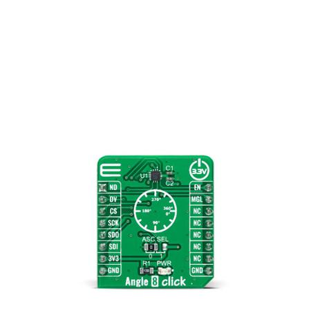 MIKROE-4971 MikroElektronika Angle 8 Click Angle Sensor Add On Board for MA782GGU mikroBUS Socket