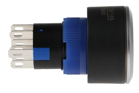 175-8237 2NO/2NC Momentary Push Button Switch, IP65, 22.2 Dia.mm, Panel Mount Yellow LED, 250V ac