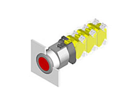 704.062.218 EAO Grey Latching Push Button Head, IP65