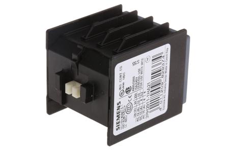 3RH2911-1HA21 Snap-On Auxiliary Contact with Screw Terminal, 2NO/NC, 6 A ac, 10 A dc, 250 V dc, 690 V ac