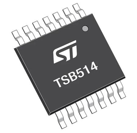 TSB514IYPT STMicroelectronics, Operational Amplifier, 6 MHz, 14-Pin 36 V TSSOP-14