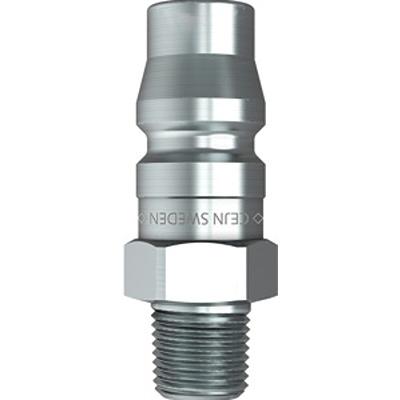 103155151 CEJN Zinc Plated Steel Male Pneumatic Quick Connect Coupling, R 1/8 Male Thread