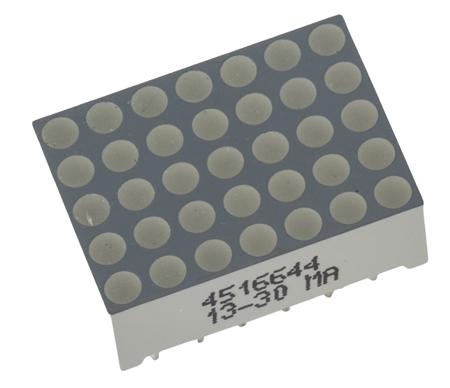 TC07-11EWA  Kingbright Dot Matrix LED Display, CC 7 x 5 Dot Matrix Red 8.2 mcd 17.2mm