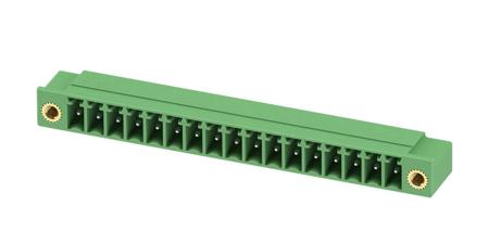 1817767 Phoenix Contact, 3.5mm Pitch, MC 1.5/17-GF-3.5-LR, 17 Way, Right Angle, Pluggable Terminal Block, Header, Through Hole,