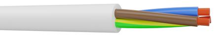 VVF2X075B AXINDUS H05VV-F, 50m 2 Core, White PVC Power Cable + 70°C