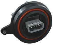 SCRU-02 Samtec, Panel Mount, Socket- Single Port Type B to A 2.0 IP68 USB Connector