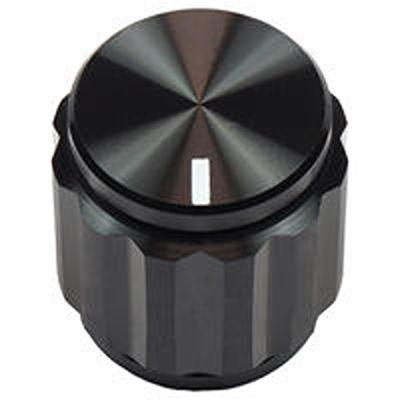 ACCKMR1617NLT14 Vishay 15.5mm Black Potentiometer Knob for 1/4in Shaft Screw Fix,