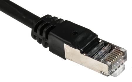 791-7025 20m Straight Through Cat6 Cable Assembly, FTP Black LSZH