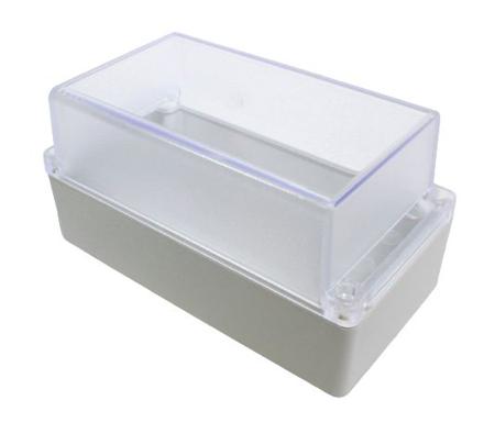 RP1180C Hammond RP Series Light Grey Polycarbonate General Purpose Enclosure, IP65, Clear Lid, 165 x 85 x 85mm