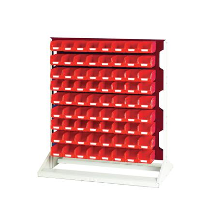 16917321.24V Bott Steel Louvre Panel Storage Unit, 550mm x 1000mm x 1125mm, Red