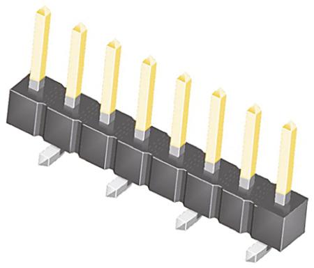 TSM-108-02-L-SV Samtec TSM Series Straight Surface Pin Header, 8 Contact(s), 2.54 mm Pitch, 1 Row, Unshrouded
