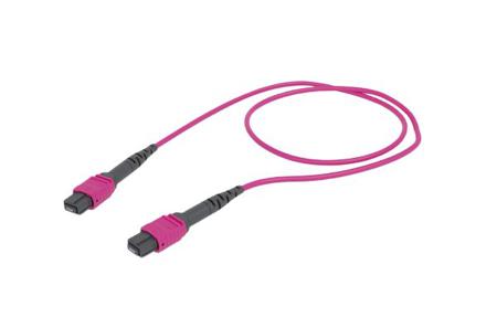 FLS12M4-MFMFXM-09-0M HellermannTyton Connectivity OM4 Cable Fibre Optic Cable Low Smoke Zero Halogen, Magenta, 9 m