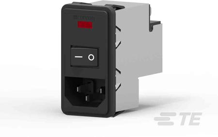 PS0SXSSXB TE Connectivity 10A, 115 V ac, 230 V ac Snap-In IEC Inlet Filter , Faston