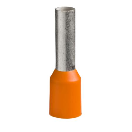 DZ5CE043 Schneider Electric, DZ5CA Insulated Crimp Bootlace Ferrule, 18mm Pin Length, 3.2mm Pin Diameter, Orange