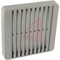 XPFA80GY Grill, Fan; ABS Plastic; 4.13 in.; 4.13 in.; Gray; Square fan of size 3.15 in.