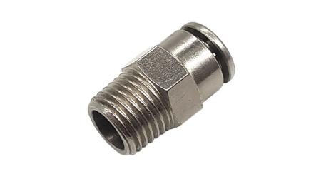 RND-425-00189 RND RND 425 Series Straight Fitting, R 3/8 Male to Push In 10 mm, Threaded-to-Tube Connection Style, RND 425-00189
