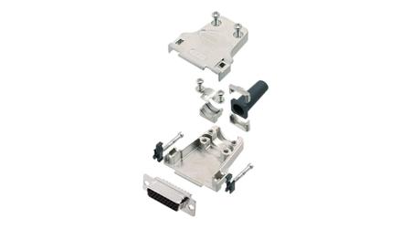6355-0063-12 Encitech Connectors 6355 Series Zinc Top Entry D Sub Backshell, 15 Way