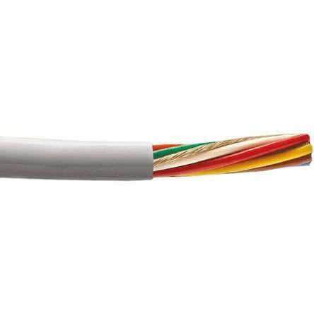 1181/15C SL005 Alpha Wire Alpha Essentials Communication & Control Control Cable, 15 Cores, 0.35 mm² 22 AWG, Unscreened, 30 m, Grey