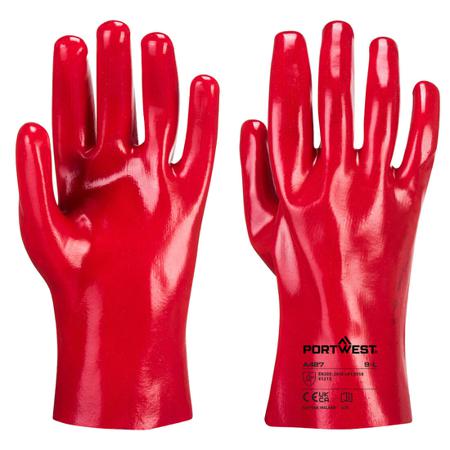 A427RERXL Portwest A427 Red Polyester Abrasion Resistant, Chemical Resistant, Extra Grip, Tear Resistant, Waterproof Work Gloves,