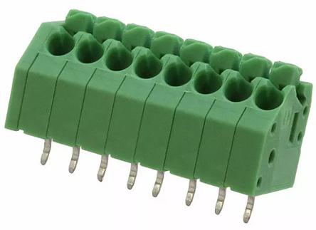 1985027 Phoenix Contact PTSA 1.5/ 8-3.5-F Series PCB Terminal Block, 3.5mm Pitch, Through Hole Mount, Solder Termination