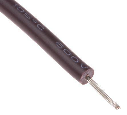 872-4628 RS Pro Brown, 100m PVC UL1015 Hook Up Wire, 0.2 mm² CSA , 600 V 24 AWG