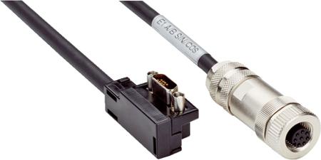 2094427 SICK Male Micro D-Sub to Female M12 Cable, 5m, 20944 Series
