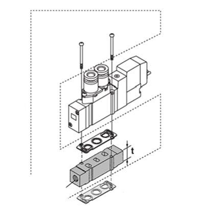 SY7000-39-1A-Q SMC SY7000 Spacer,