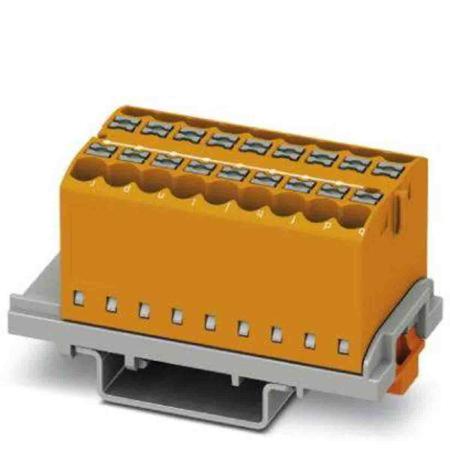 3273062 Phoenix Contact Distribution Block, 18 Way, 4mm², 24A, 690 V, Orange