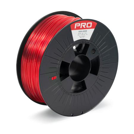 190-1954 RS PRO 1.75mm Translucent Red PET-G 3D Printer Filament, 1kg