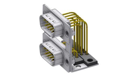 DPB09PN70/09PN70-S/2 Deltron Connectors DPB09PN70 19 Way D-sub Connector Plug, 2.84mm Pitch, with Screw Locks