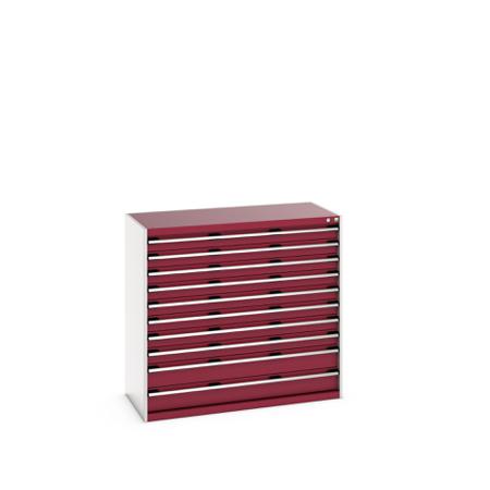 40022131-24V Bott 10 Cabinet, Steel, 1200mm x 650mm x 1300mm, Red