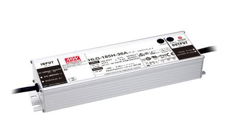 HLG-185H-48A MEAN WELL LED Driver, 48V Output, 185W Output, 3.9A Output, Constant Current / Constant Voltage Dimmable