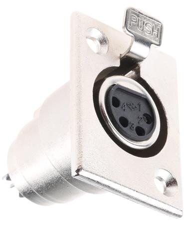 548-9111 RS PRO Panel Mount XLR Connector, Female, 4 Way, Silver Plating