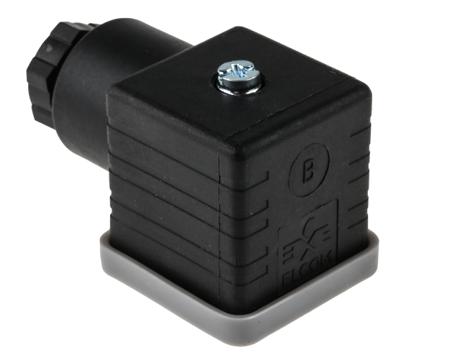 811-8257 RS Pro 3P+E DIN 43650 A Solenoid Valve Connector, Female, Cable Mount, ME-309/S Series, 10A, 250 V ac