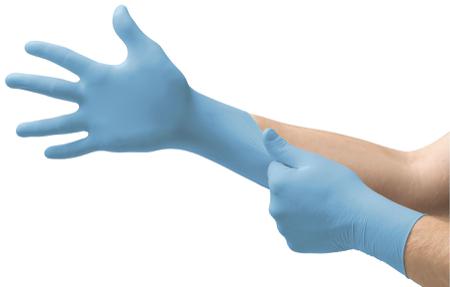 92471070 Ansell VersaTouch 92-471 Blue Nitrile Food Industry Work Gloves, Size 6.5-7 S