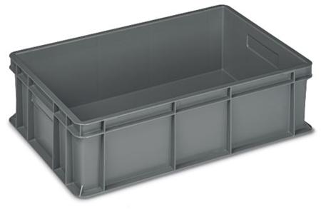 625-757 RS PRO 32L Grey Plastic, Polypropylene Medium Storage Box, 170mm x 400mm x 600mm
