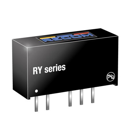 RY-0512S Recom RY 1W Isolated DC-DC Converter Through Hole, Vin 4.75 → 5.25 V dc, Vout 12V dc, I/O isolation 1kV dc