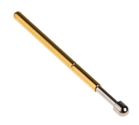 261-5092 RS Pro 2.54mm Pitch Spring Test Probe with Rounded Tip, 3A