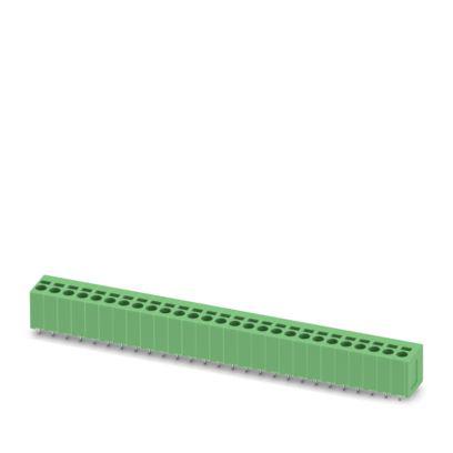 1703528 Phoenix Contact SPT 2 Series PCB Terminal Block, 27-Contact, 5mm Pitch, Wave Soldering, 1-Row, Push In Spring