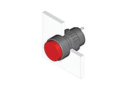 31-030.005 EAO, 31, Panel Mount LED Pilot Light, 16mm Cutout, IP40, Round